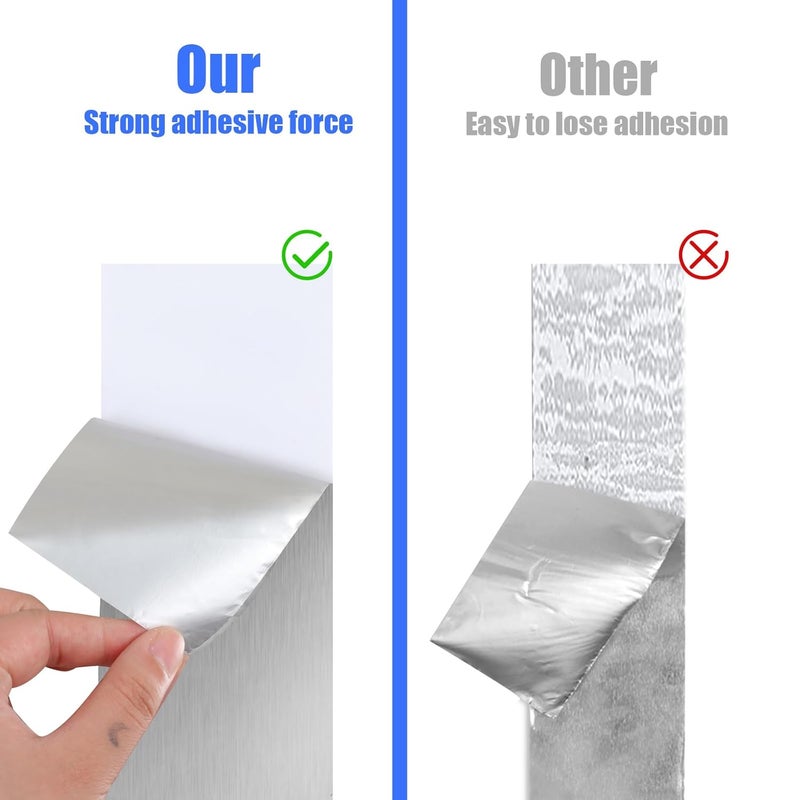 Romeda Aluminum Foil Tape, 3 inch x 65 Feet (3.9 mil), Insulation Adhesive Metal High Temperature Heavy Duty HVAC Tape, Silver for Ductwork, Dryer Vent, HVAC - Image 5